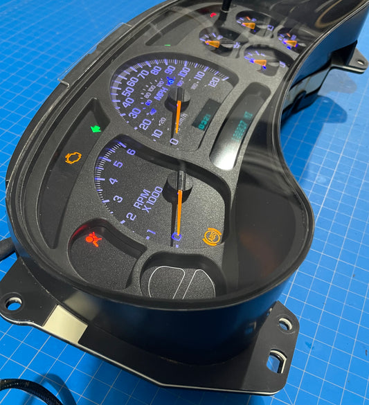2003-2007 GMC/CHEVY (OEM) Rebuilt/Refurbished Speedometer Instrument Gauge Cluster with BLUE LED’s - Speedometerking.com