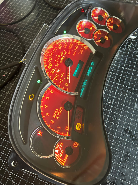 2003-2007 GMC/CHEVY (OEM) Rebuilt/Refurbished Speedometer Instrument Gauge Cluster W/ Trans Temp & Cadi Bezel - Speedometerking.com