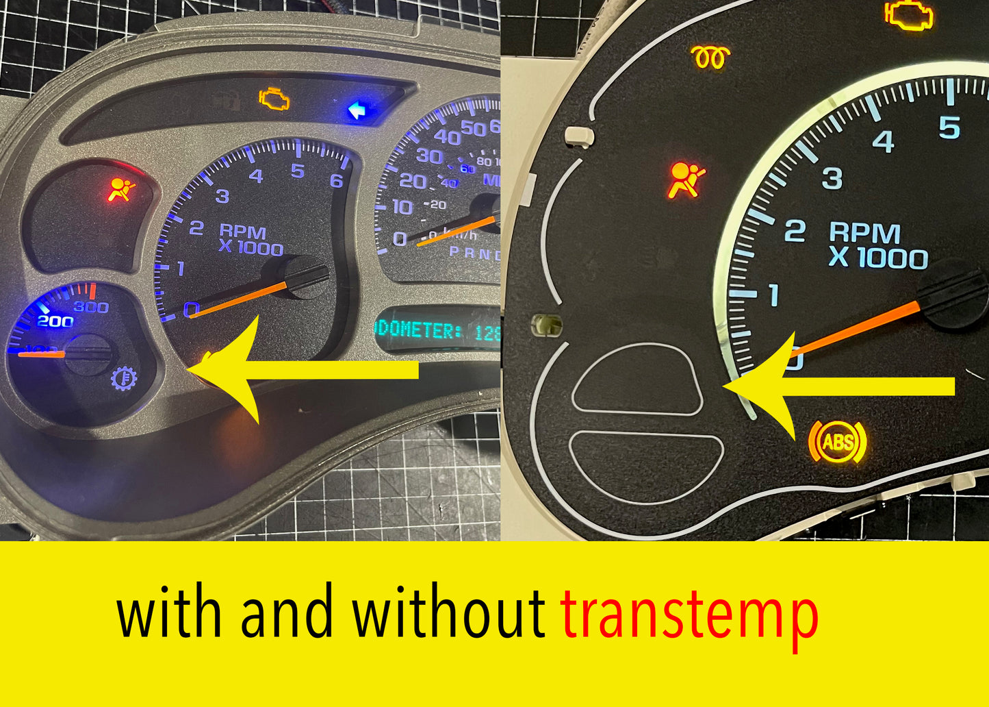 MAIL IN REBUILD SERVICE: Add Trans Temp Gauge Service + Instrument Cluster Rebuild + Add LEDs 03-07 GM - Speedometerking.com