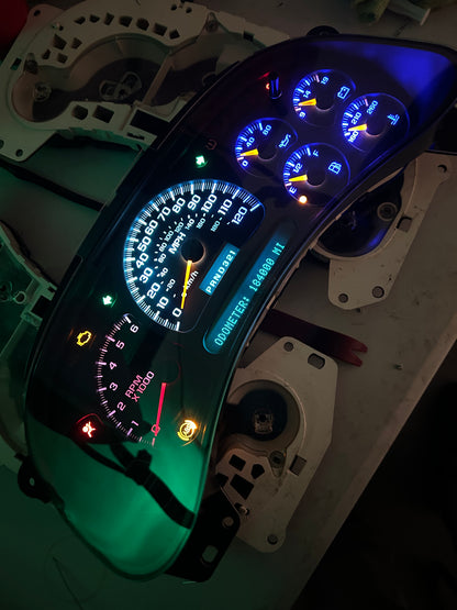 2003-2007 GMC/CHEVY (OEM) American Flag Rebuilt/Refurbished Speedometer Instrument Gauge Cluster