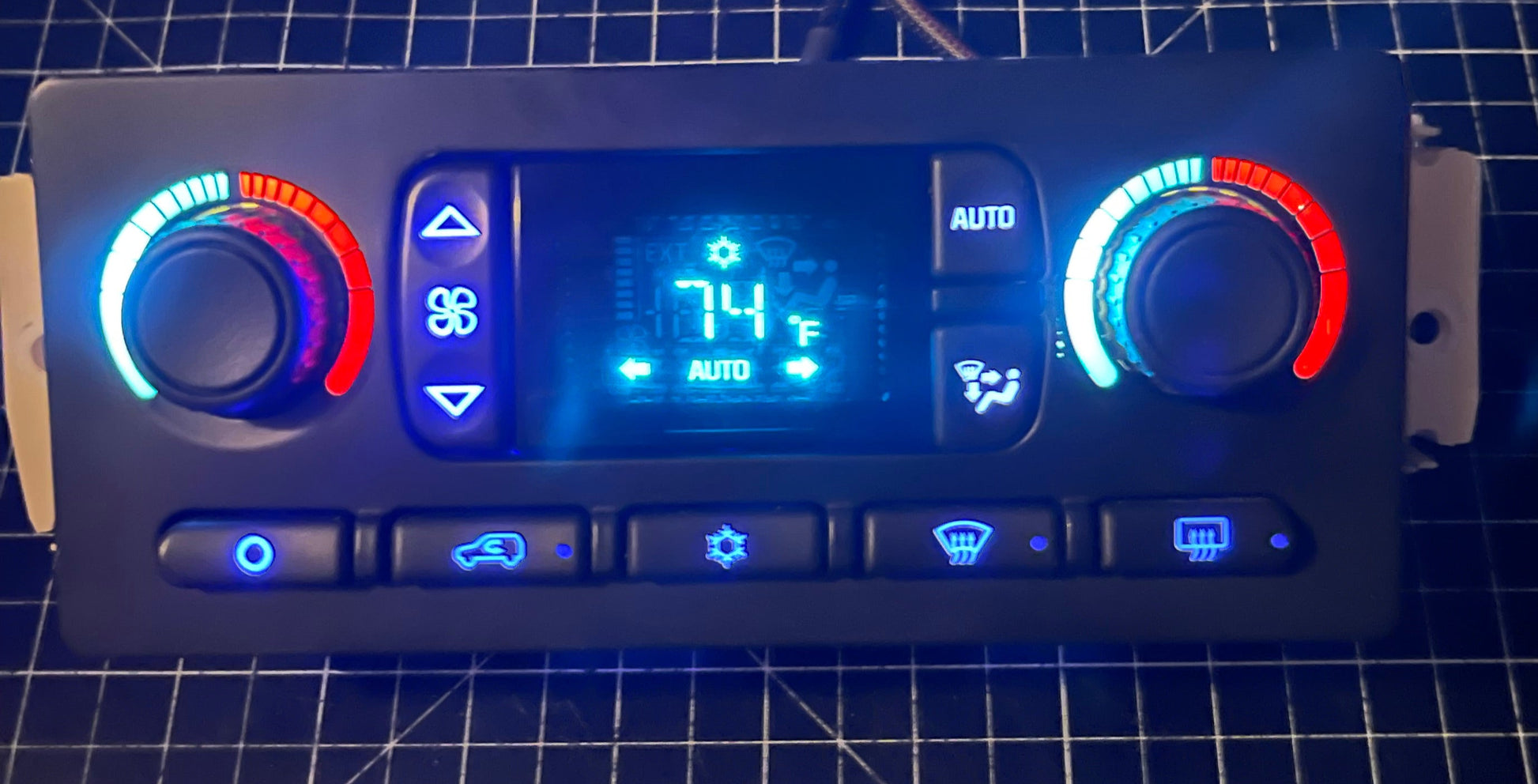 2003-2007 Chevy GMC digital heater control blue led