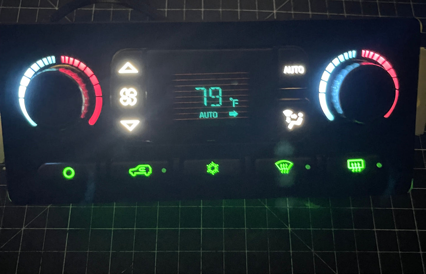 2003-2007 Chevy GMC digital heater control green Buttons led