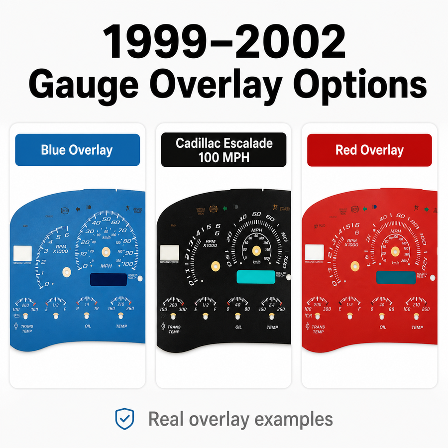 1999 to 2002 gauge overlay options