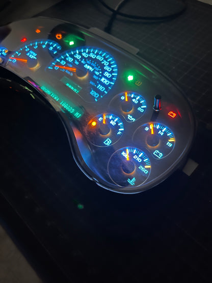 2003-2007 GMC/CHEVY (OEM) Rebuilt/Refurbished Speedometer Instrument Gauge Cluster with WHITE LED’s W/ Trans Temp - Speedometerking.com