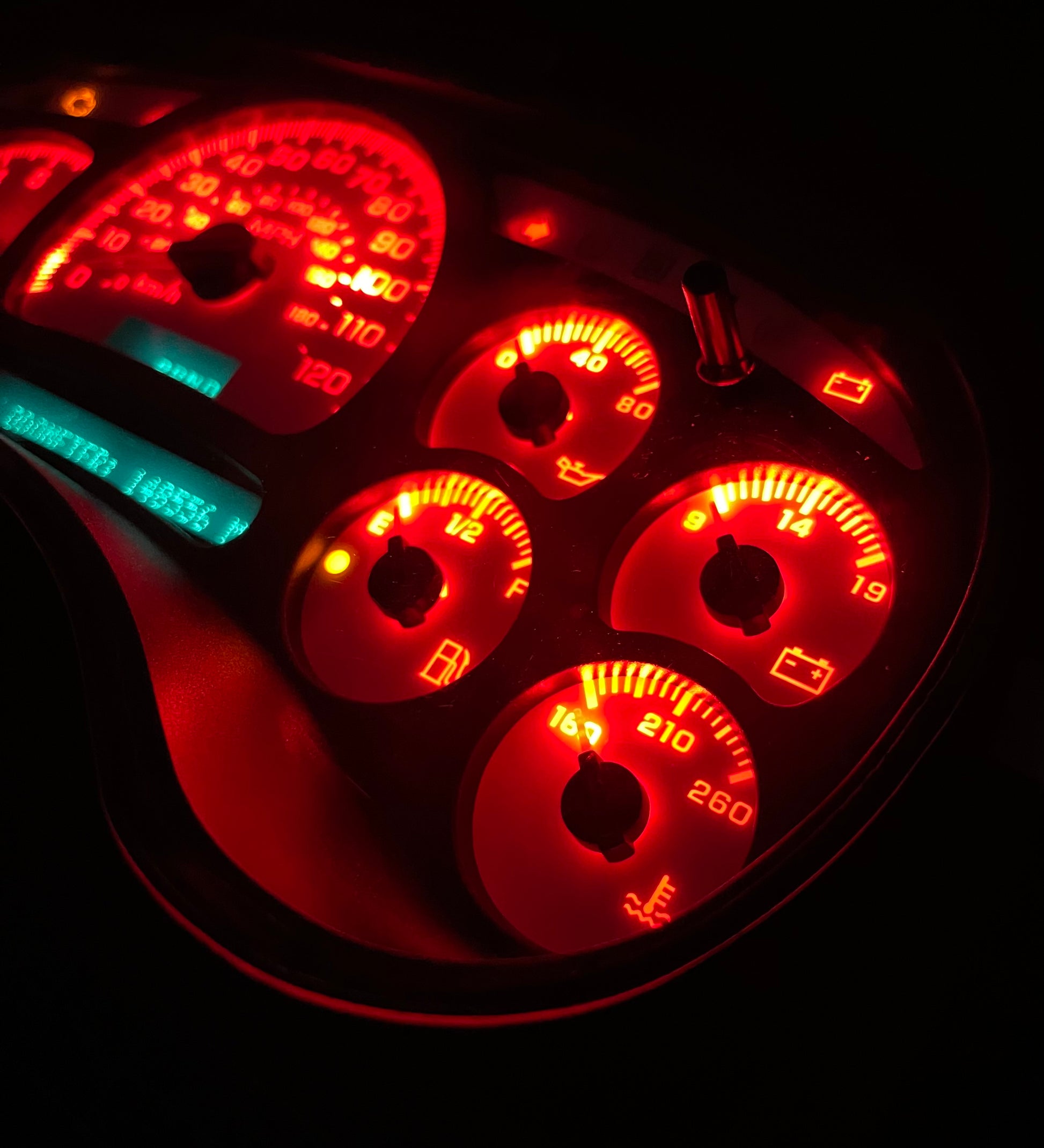 50) 4.7mm 14v GM Chevy Gauge Cluster Speedometer Climate Control - Foto 8