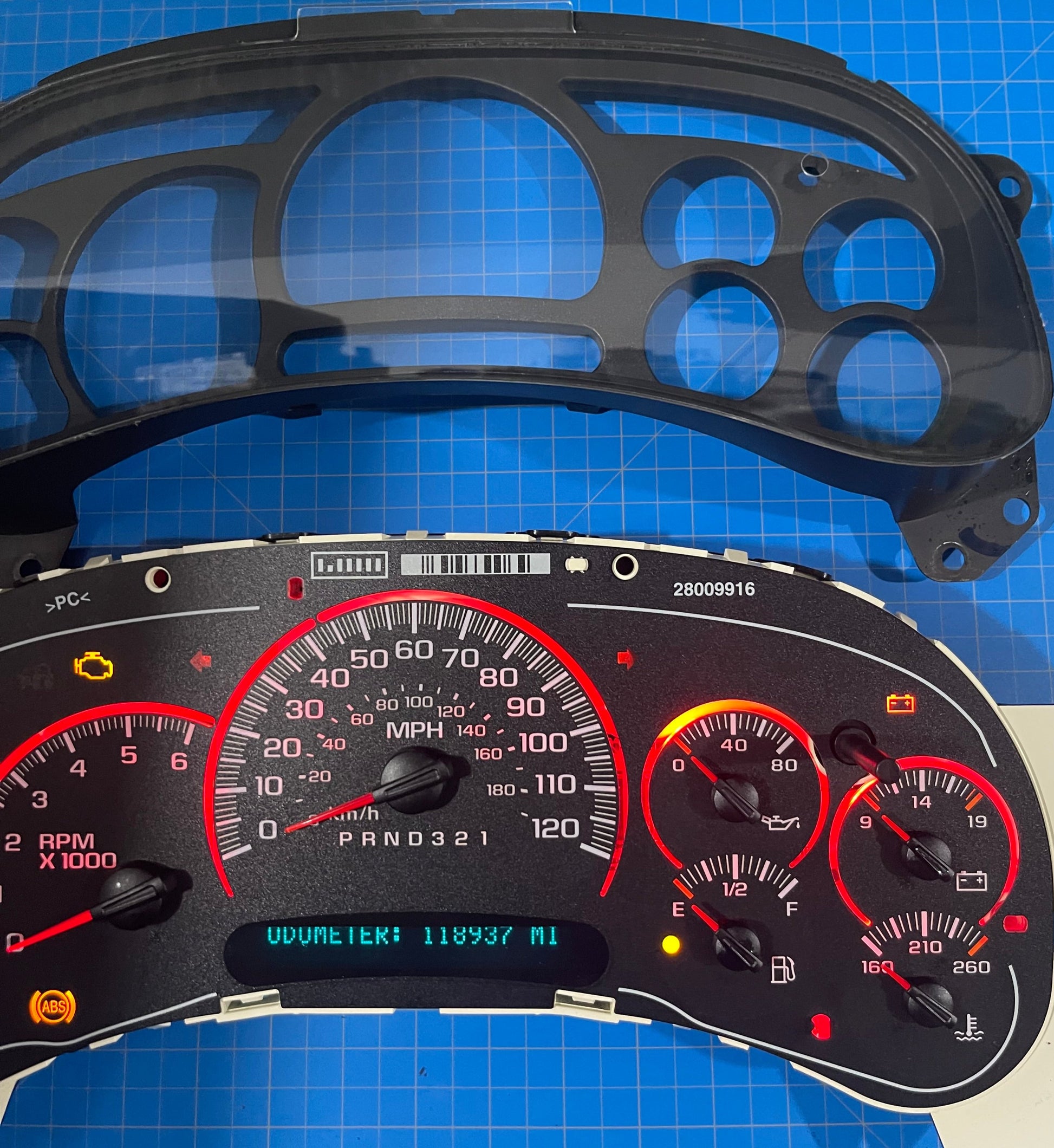 RED LED’s 2006 2007 Chevy Silverado Sierra Tahoe Denali Suburban Avalanche Yukon Escalade 06 07 Speedometer Instrument Gauge Cluster - Speedometerking.com