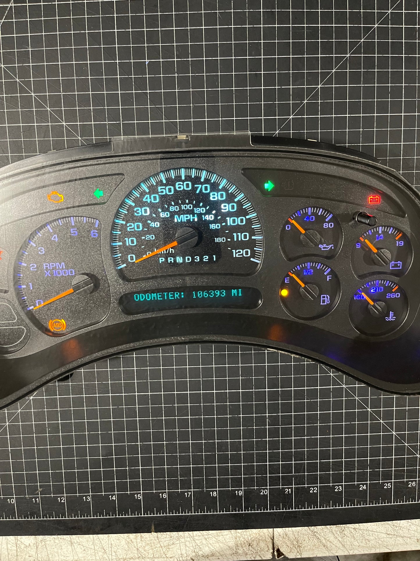 Blue/White LED’s 2006 2007 Chevy Silverado Sierra Tahoe Denali Suburban Avalanche Yukon Escalade 06 07 Speedometer Instrument Gauge Cluster - Speedometerking.com