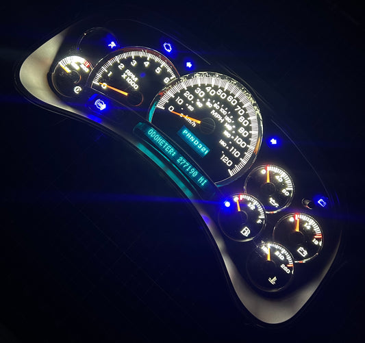2003-2007 GMC/CHEVY (OEM) Rebuilt/Refurbished Speedometer Instrument Gauge Cluster W/ Trans Temp & Cadi Bezel - Speedometerking.com