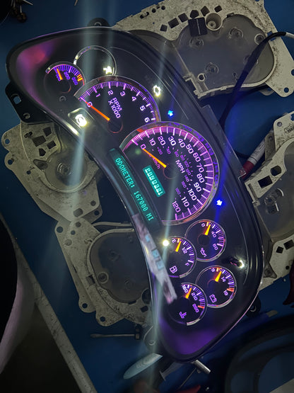 2003-2007 GMC/CHEVY (OEM) Rebuilt/Refurbished Speedometer Instrument Gauge Cluster W/ Trans Temp & Cadi Bezel