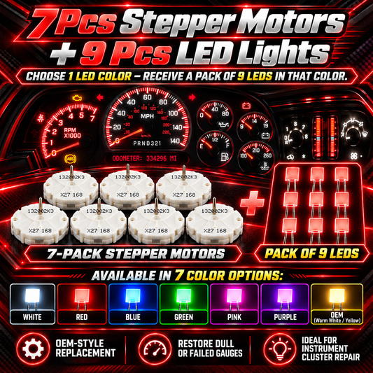 DIY - 7 GM Chevrolet. Stepper Motors & 9 led light kit