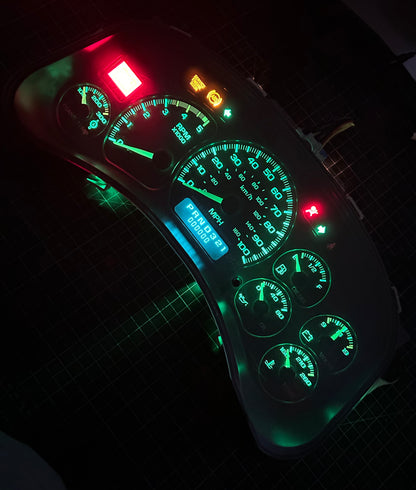Duramax diesel 1999-2002 White OEM GMC/Chevrolet REBUILT Instrument Gauge Cluster