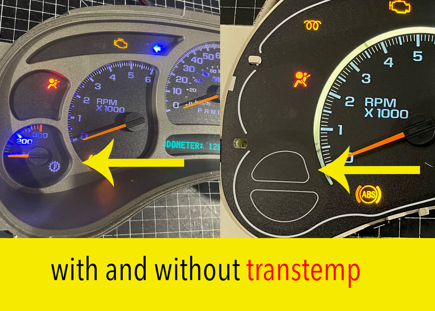 Add Trans Temp Gauge Service + Instrument Cluster Rebuild + Add LEDs 03-07 GM