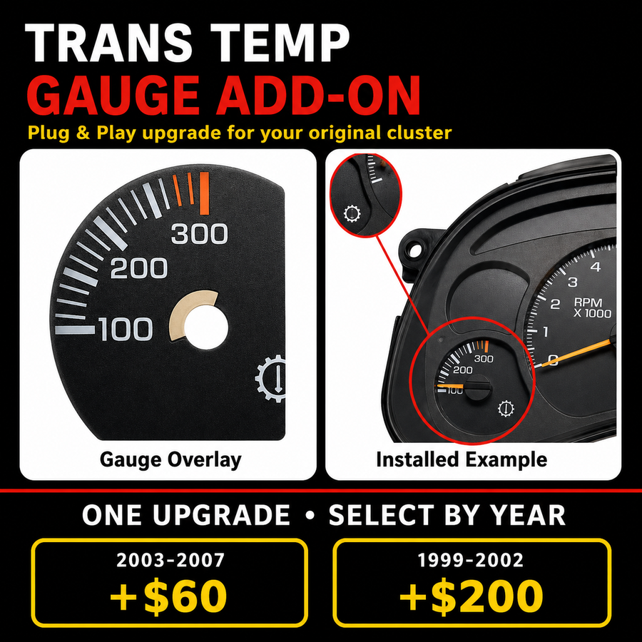Trans temp gauge add-on