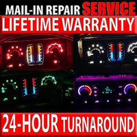 99-07 GMC Chevrolet Heater Climate Control LED Light Color Customization MAIL IN SERVICE - Speedometerking.com