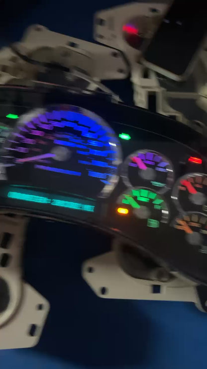 2003-2007 Gmc Chevrolet Instrument Gauge Cluster Multicolored (Cadillac Escalade Bezel)