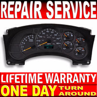 2003-2005 GM TOPKICK Chevy KODIAK Instrument Gauge Cluster REPAIR SERVICE* + LED (For: 2005 C6500 Topkick) - Speedometerking.com